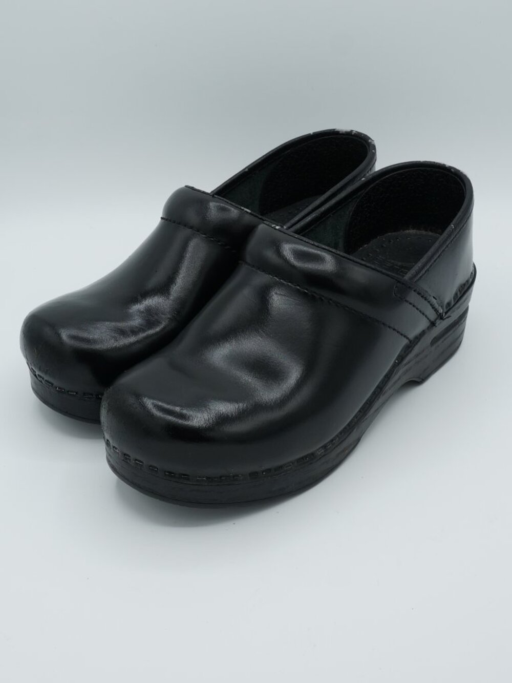 Dansko Professional Clogs Black Leather Nursing Work Shoes Women's EU 36